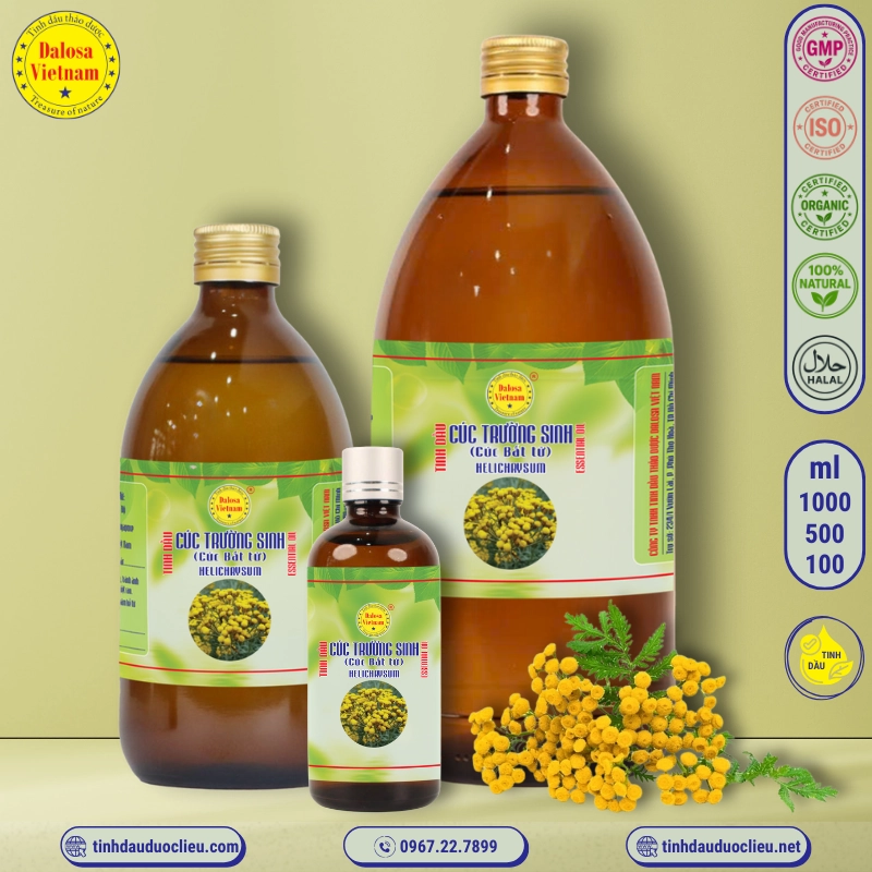 Tinh Dầu Cúc Trường Sinh - Helichrysum Essential Oil 2 tinh dau cuc truong sinh cuc bat tu – helichrysum essential oil